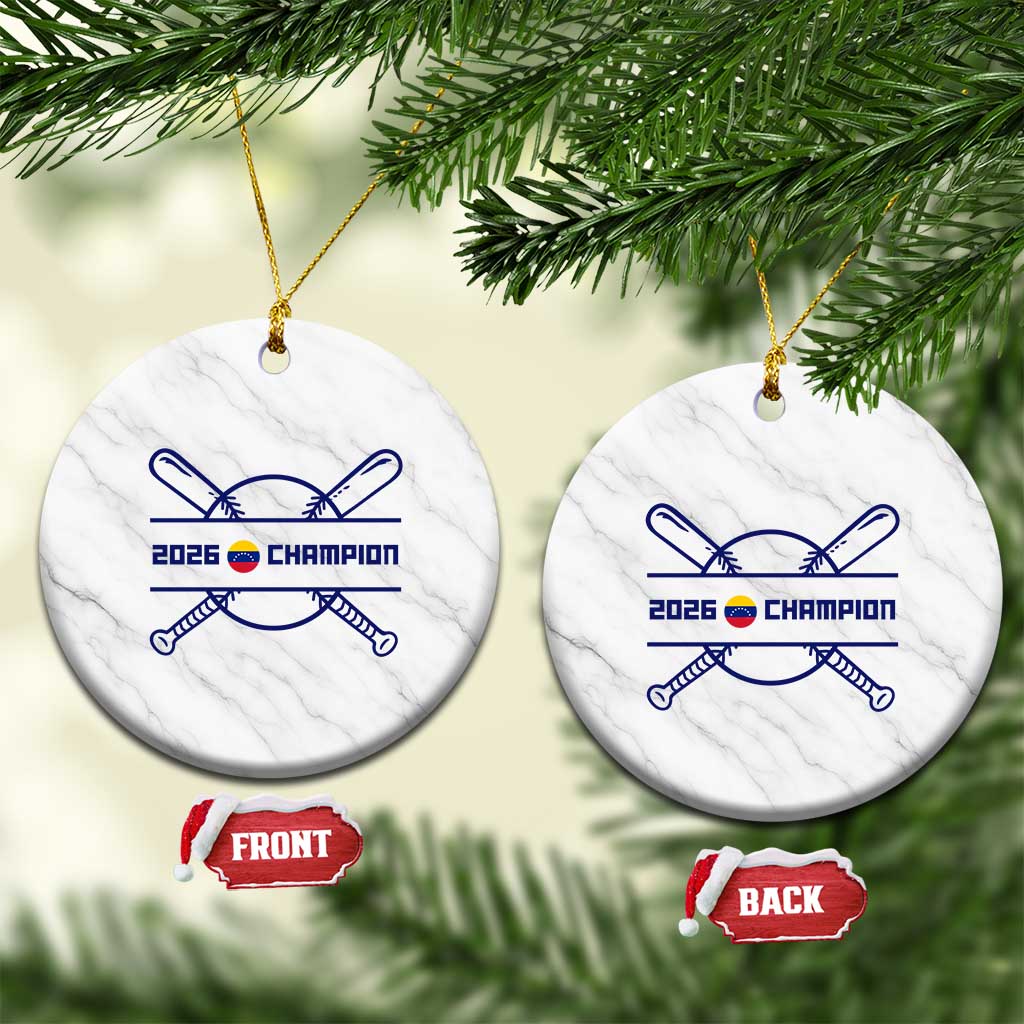 Venezuela Champions 2026 Ceramic Ornament Baseball Pride Gift TS12 1pc White Marble Print Your Wear