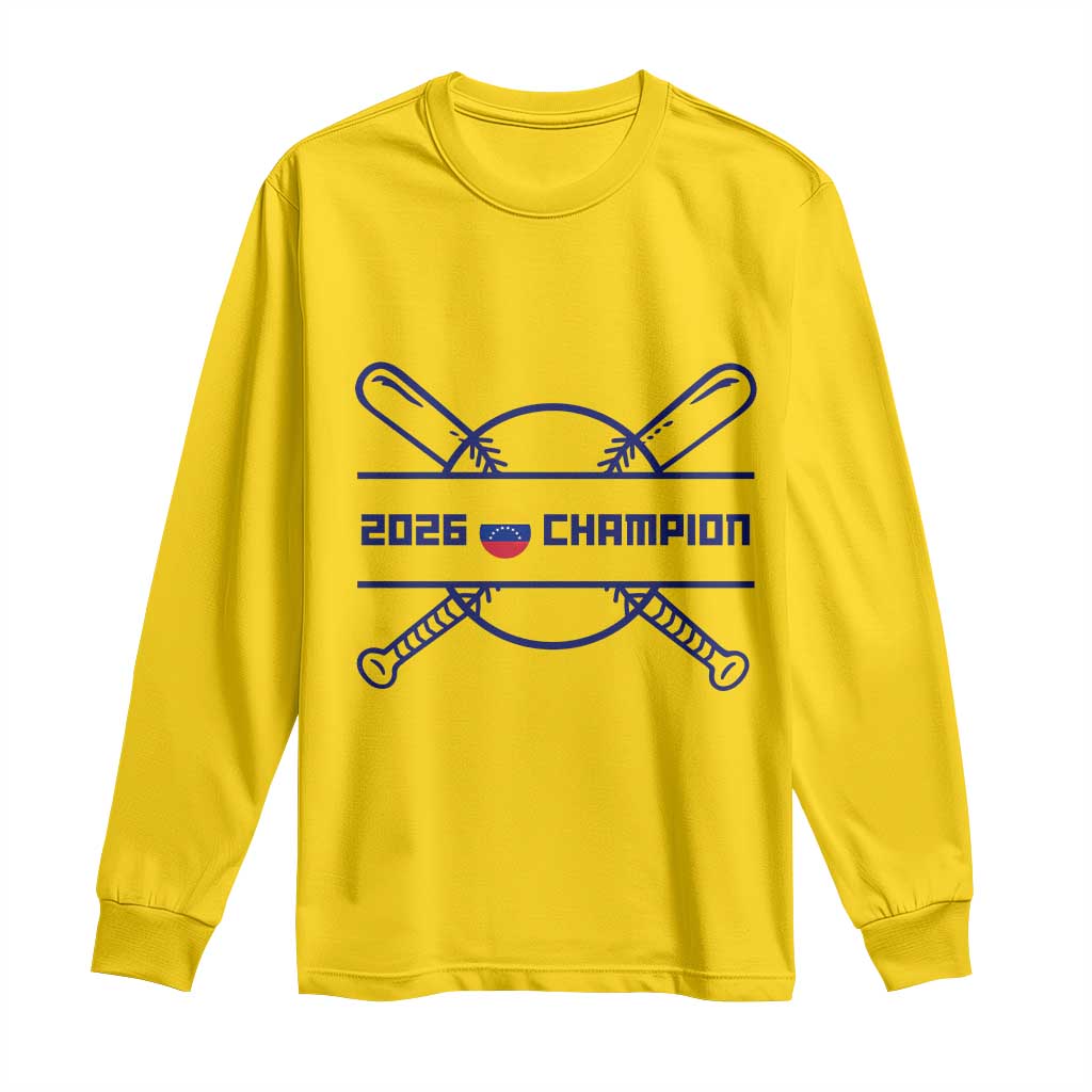 Venezuela Champions 2026 Long Sleeve Shirt Baseball Pride Gift TS12 Daisy Print Your Wear
