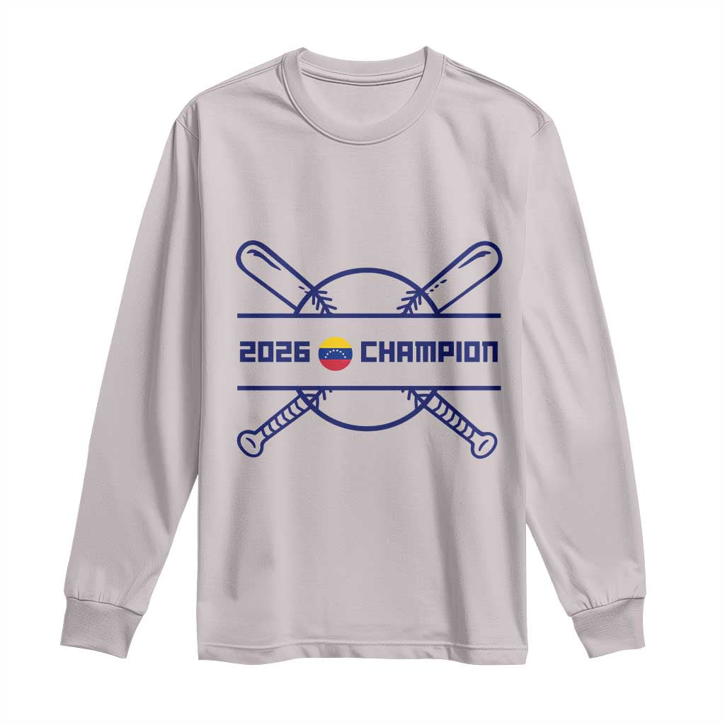 Venezuela Champions 2026 Long Sleeve Shirt Baseball Pride Gift TS12 Ice Gray Print Your Wear