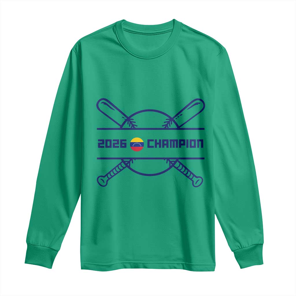 Venezuela Champions 2026 Long Sleeve Shirt Baseball Pride Gift TS12 Irish Green Print Your Wear