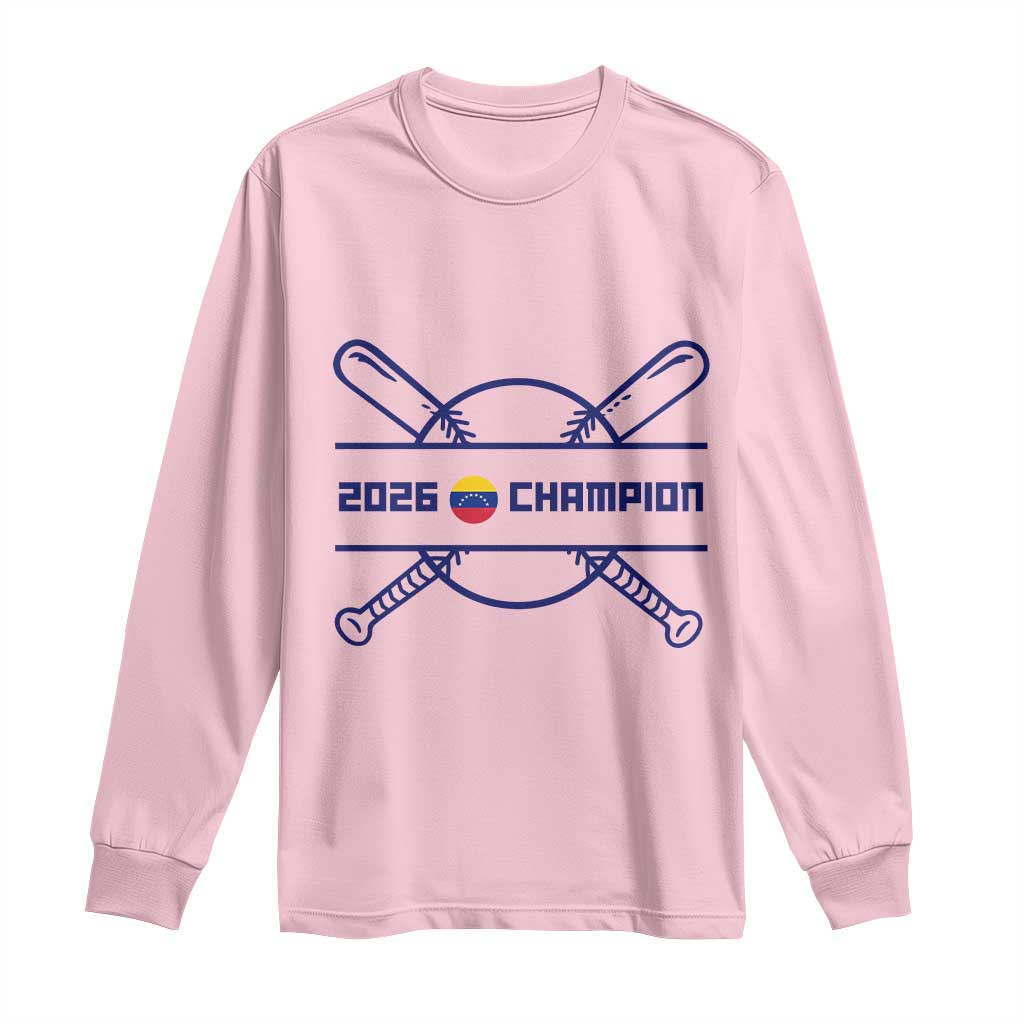 Venezuela Champions 2026 Long Sleeve Shirt Baseball Pride Gift TS12 Light Pink Print Your Wear