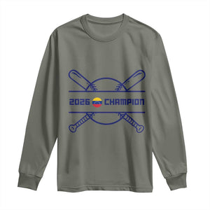 Venezuela Champions 2026 Long Sleeve Shirt Baseball Pride Gift TS12 Military Green Print Your Wear