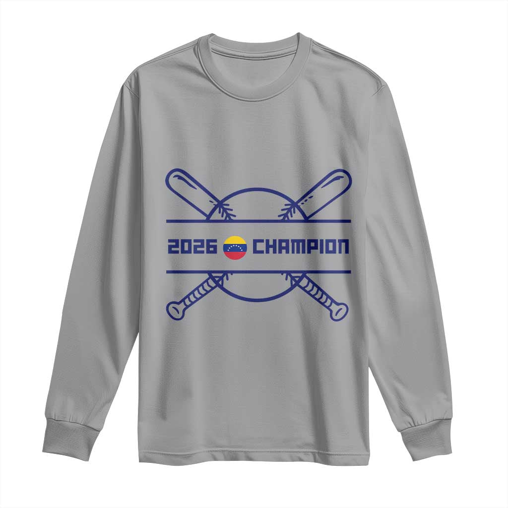Venezuela Champions 2026 Long Sleeve Shirt Baseball Pride Gift TS12 Sport Gray Print Your Wear
