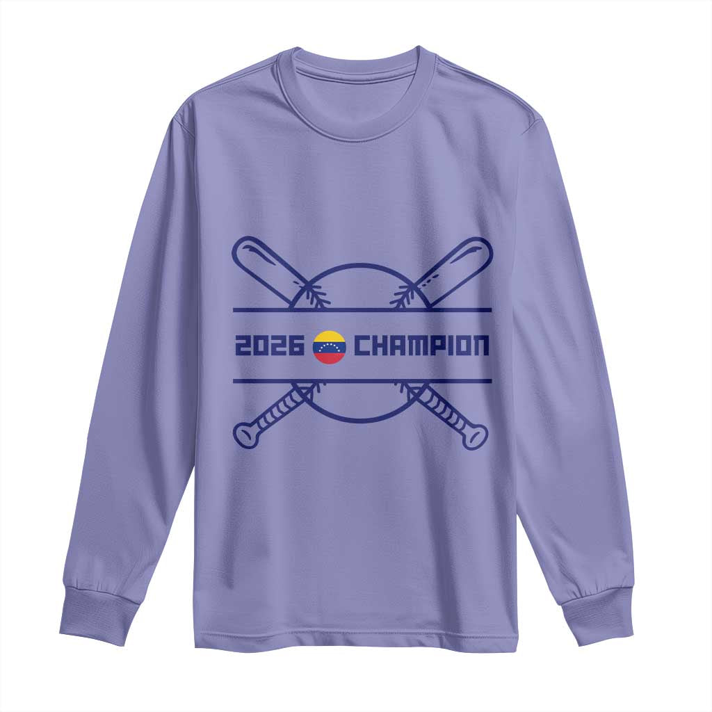 Venezuela Champions 2026 Long Sleeve Shirt Baseball Pride Gift TS12 Violet Print Your Wear
