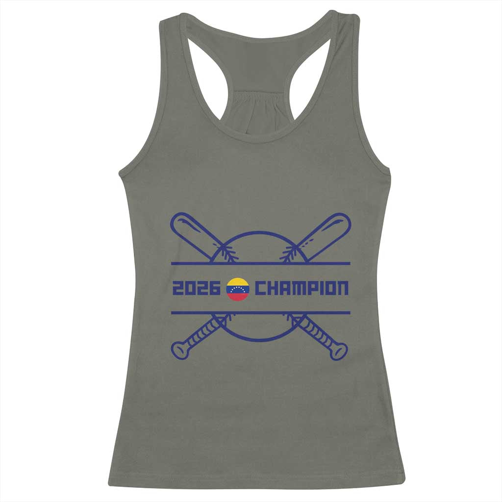 Venezuela Champions 2026 Racerback Tank Top Baseball Pride Gift TS12 Military Green Print Your Wear