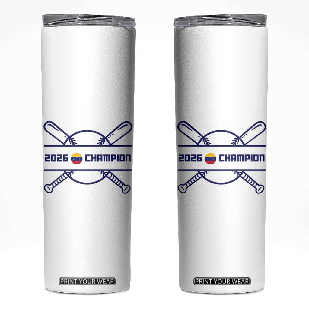 Venezuela Champions 2026 Skinny Tumbler Baseball Pride Gift TS12 White Print Your Wear