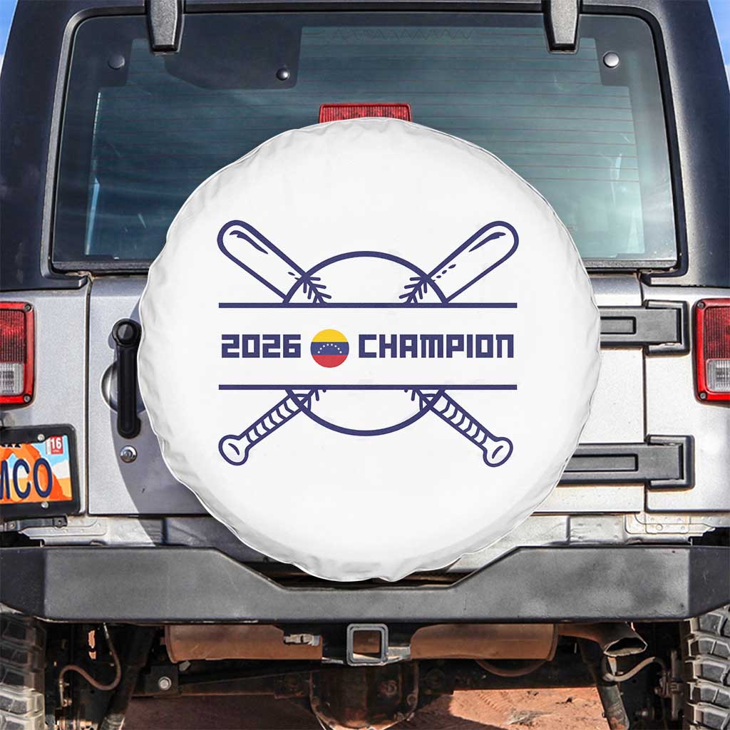 Venezuela Champions 2026 Spare Tire Cover Baseball Pride Gift TS12 No hole White Print Your Wear