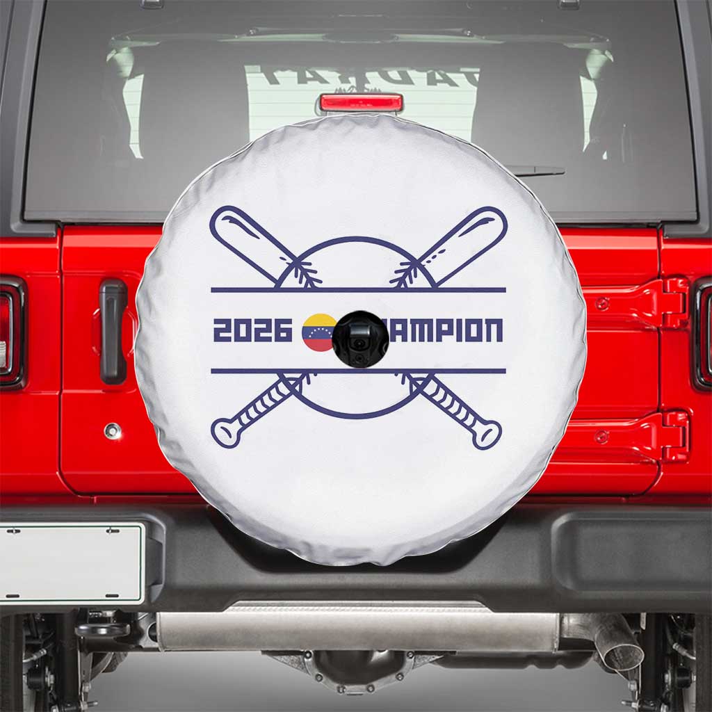 Venezuela Champions 2026 Spare Tire Cover Baseball Pride Gift TS12 White Print Your Wear