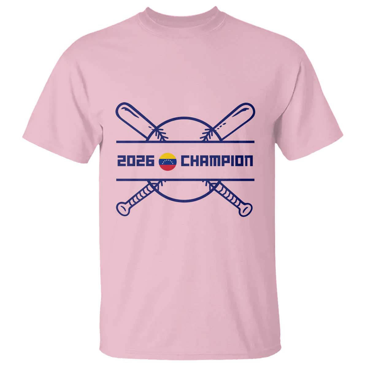 Venezuela Champions 2026 T Shirt Baseball Pride Gift TS12 Light Pink Print Your Wear