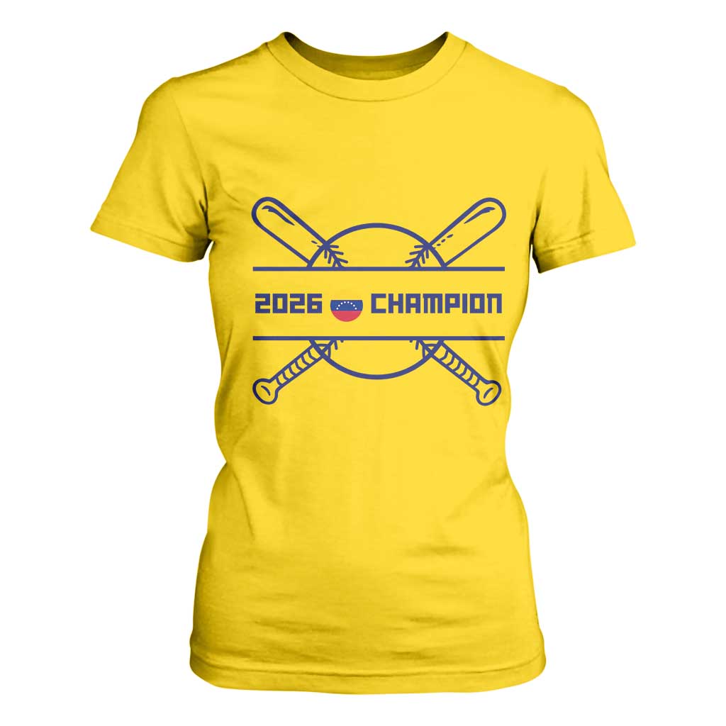 Venezuela Champions 2026 T Shirt For Women Baseball Pride Gift TS12 Daisy Print Your Wear