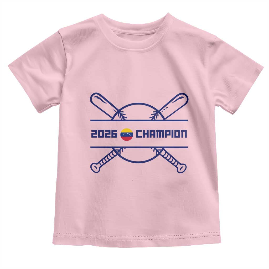 Venezuela Champions 2026 Toddler T Shirt Baseball Pride Gift TS12 Light Pink Print Your Wear