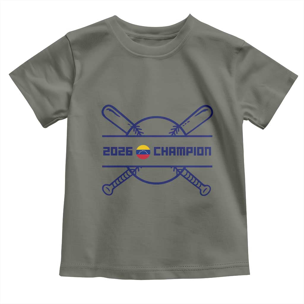 Venezuela Champions 2026 Toddler T Shirt Baseball Pride Gift TS12 Military Green Print Your Wear