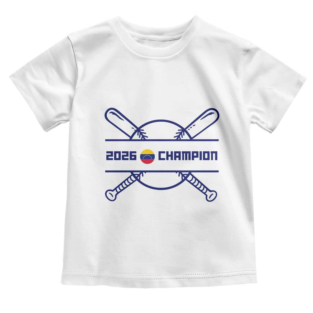 Venezuela Champions 2026 Toddler T Shirt Baseball Pride Gift TS12 White Print Your Wear
