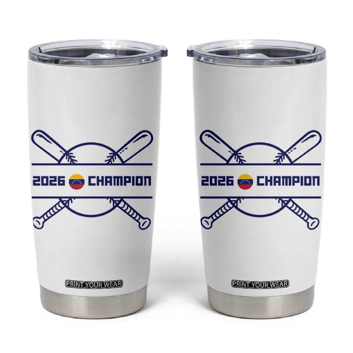 Venezuela Champions 2026 Tumbler Cup Baseball Pride Gift TS12 White Print Your Wear