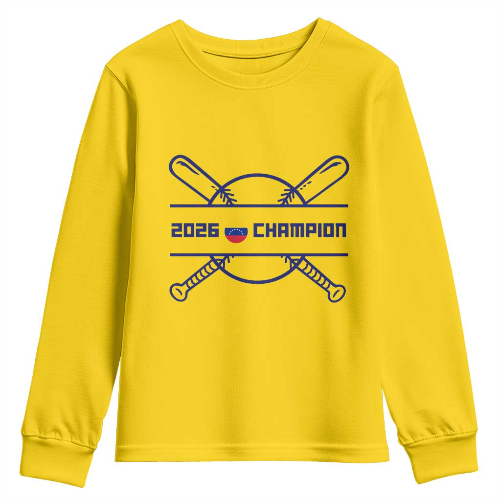 Venezuela Champions 2026 Youth Sweatshirt Baseball Pride Gift TS12 Daisy Print Your Wear
