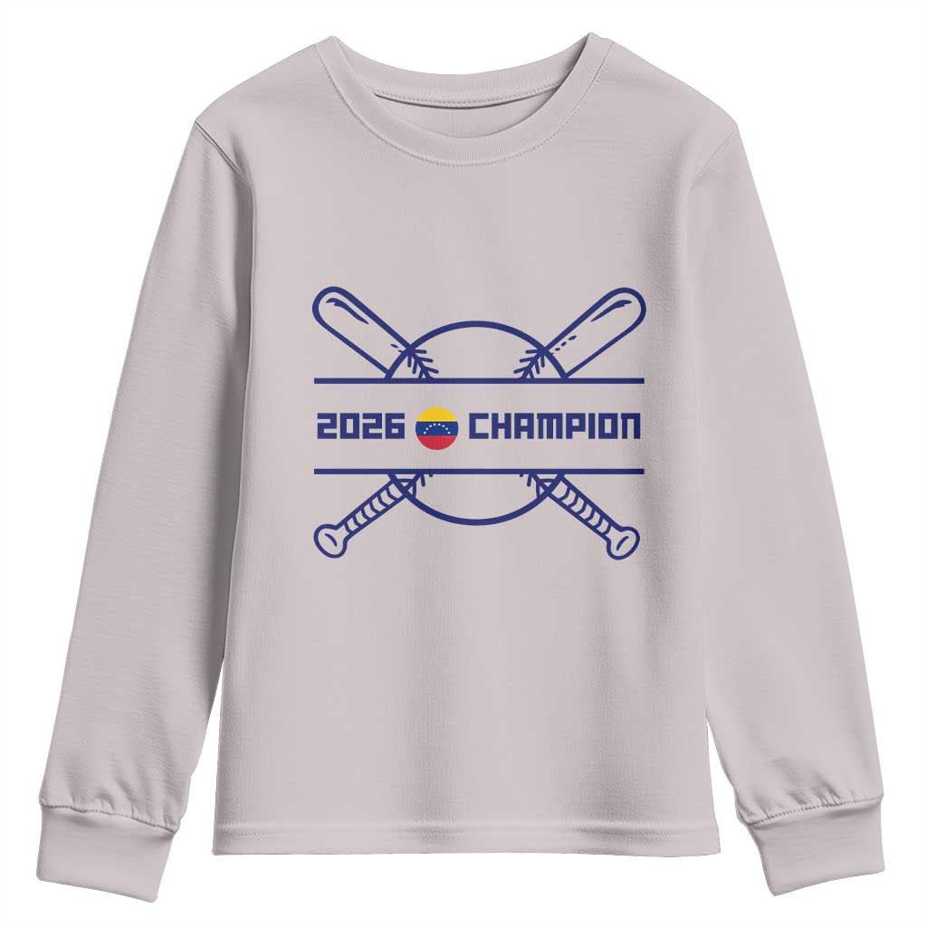 Venezuela Champions 2026 Youth Sweatshirt Baseball Pride Gift TS12 Ice Gray Print Your Wear