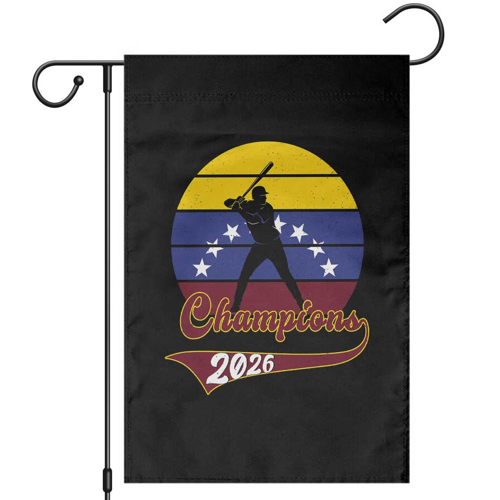Vintage Venezuela 2026 Champions Garden Flag Patriotic Baseball Pride Gift TS12 Black Print Your Wear