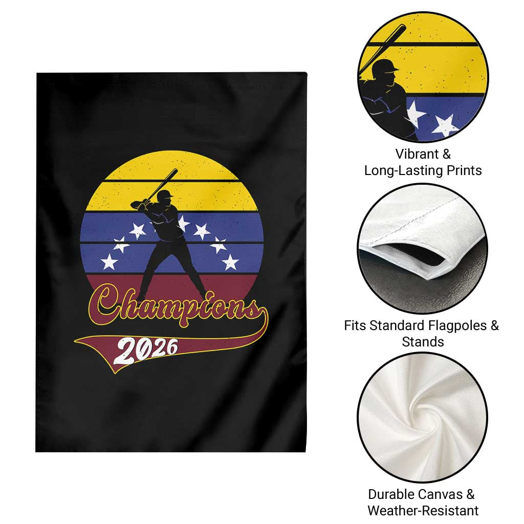 Vintage Venezuela 2026 Champions Garden Flag Patriotic Baseball Pride Gift TS12 Print Your Wear