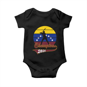 Vintage Venezuela 2026 Champions Baby Onesie Patriotic Baseball Pride Gift TS12 Black Print Your Wear