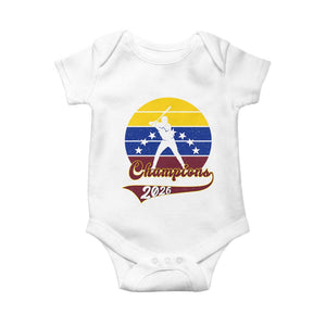 Vintage Venezuela 2026 Champions Baby Onesie Patriotic Baseball Pride Gift TS12 White Print Your Wear