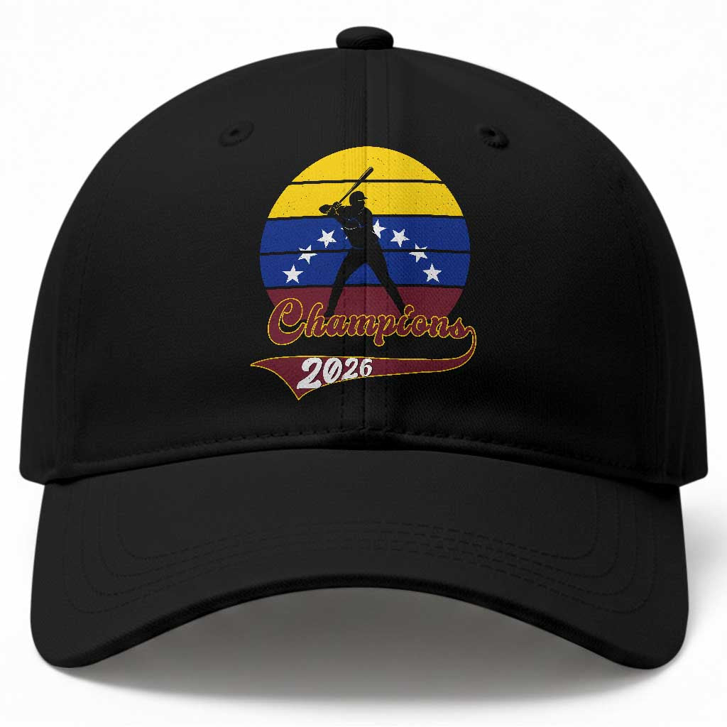 Vintage Venezuela 2026 Champions Baseball Cap Patriotic Baseball Pride Gift TS12 Print Your Wear