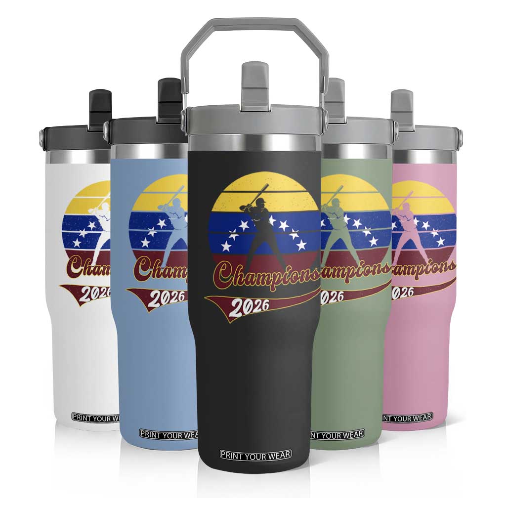 Vintage Venezuela 2026 Champions Flip Straw Tumbler Patriotic Baseball Pride Gift TS12 Print Your Wear