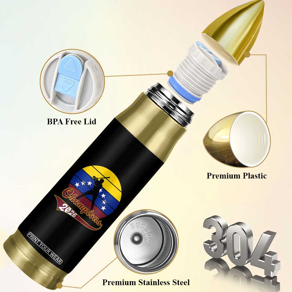 Vintage Venezuela 2026 Champions Bullet Tumbler Patriotic Baseball Pride Gift TS12 Print Your Wear
