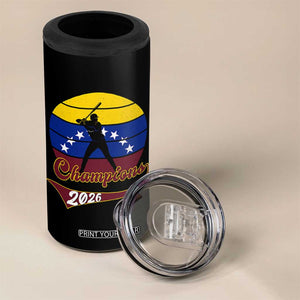 Vintage Venezuela 2026 Champions 4 in 1 Can Cooler Tumbler Patriotic Baseball Pride Gift TS12 Print Your Wear