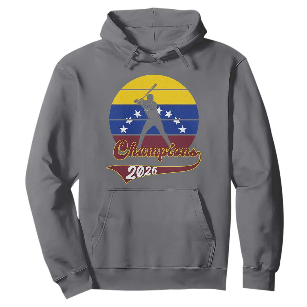 Vintage Venezuela 2026 Champions Hoodie Patriotic Baseball Pride Gift TS12 Charcoal Print Your Wear