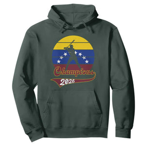 Vintage Venezuela 2026 Champions Hoodie Patriotic Baseball Pride Gift TS12 Dark Forest Green Print Your Wear