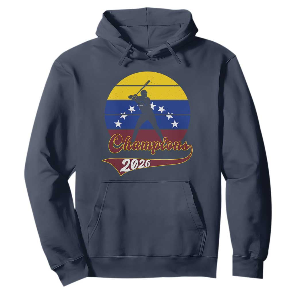 Vintage Venezuela 2026 Champions Hoodie Patriotic Baseball Pride Gift TS12 Navy Print Your Wear
