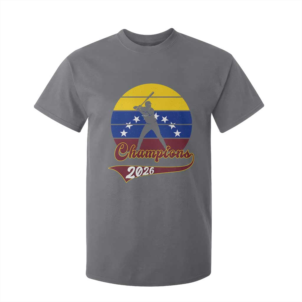 Vintage Venezuela 2026 Champions T Shirt For Kid Patriotic Baseball Pride Gift TS12 Charcoal Print Your Wear