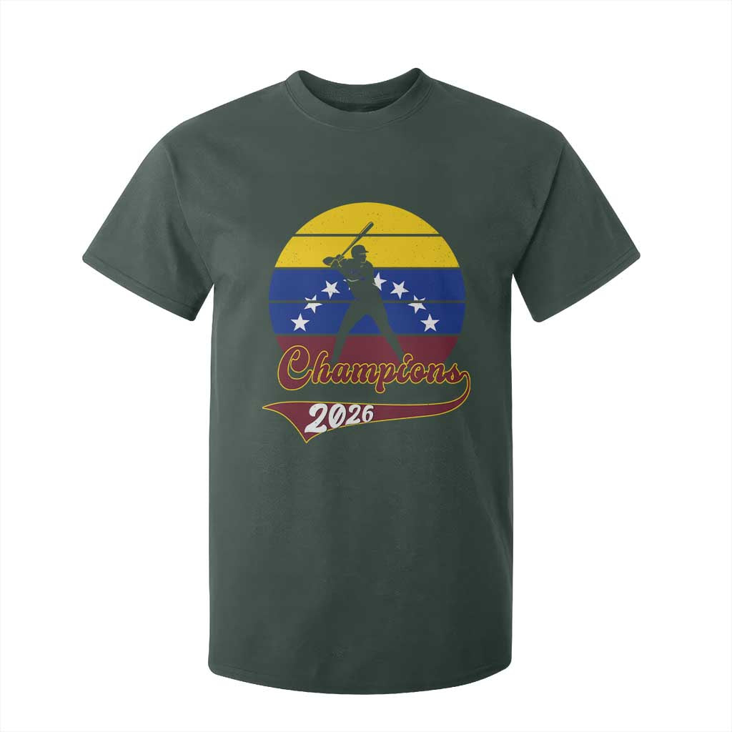 Vintage Venezuela 2026 Champions T Shirt For Kid Patriotic Baseball Pride Gift TS12 Dark Forest Green Print Your Wear