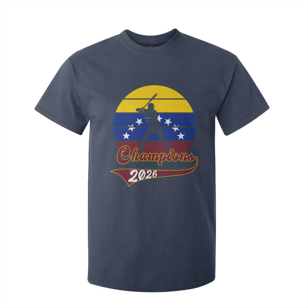 Vintage Venezuela 2026 Champions T Shirt For Kid Patriotic Baseball Pride Gift TS12 Navy Print Your Wear