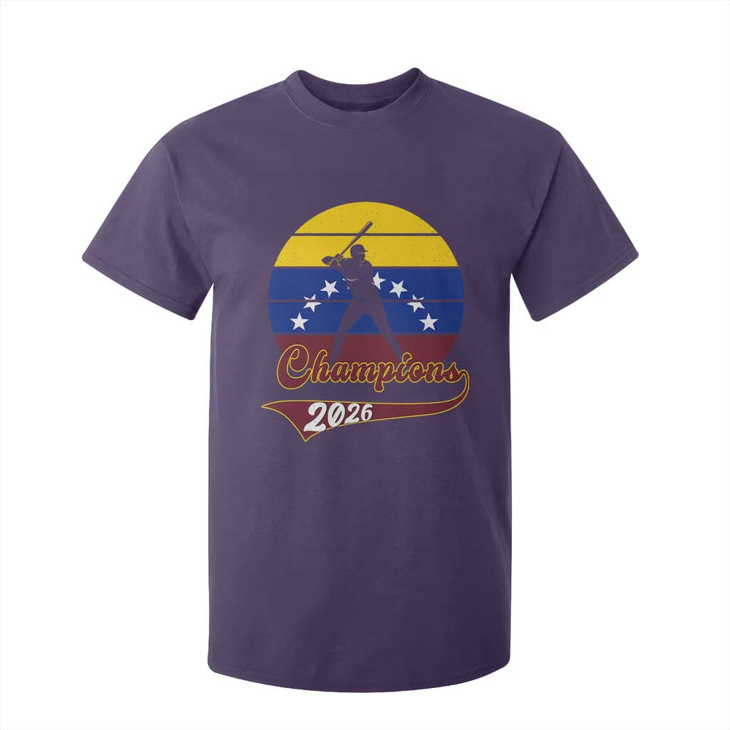 Vintage Venezuela 2026 Champions T Shirt For Kid Patriotic Baseball Pride Gift TS12 Purple Print Your Wear