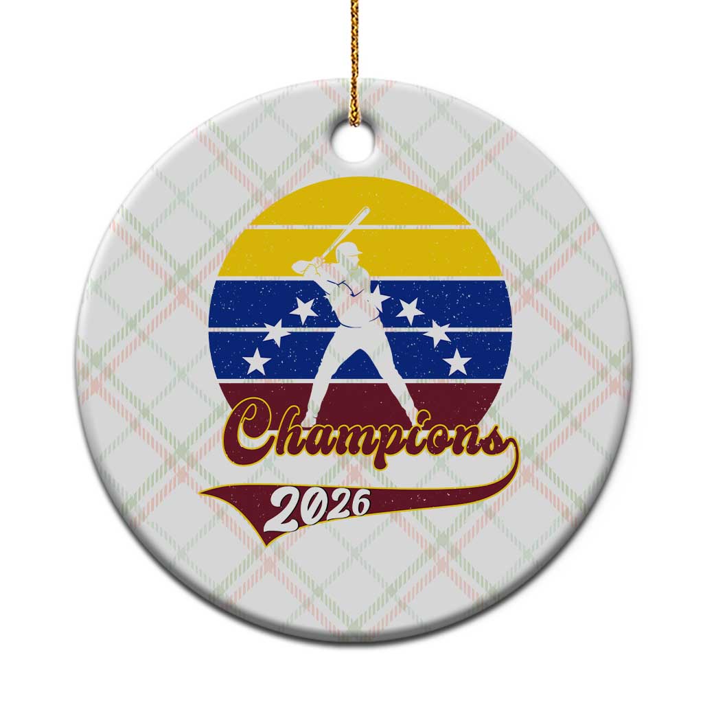 Vintage Venezuela 2026 Champions Ceramic Ornament Patriotic Baseball Pride Gift TS12 1pc Christmas Plaid Print Your Wear