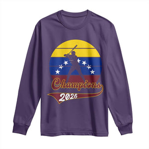 Vintage Venezuela 2026 Champions Long Sleeve Shirt Patriotic Baseball Pride Gift TS12 Purple Print Your Wear