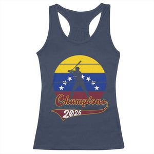 Vintage Venezuela 2026 Champions Racerback Tank Top Patriotic Baseball Pride Gift TS12 Navy Print Your Wear