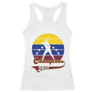 Vintage Venezuela 2026 Champions Racerback Tank Top Patriotic Baseball Pride Gift TS12 White Print Your Wear