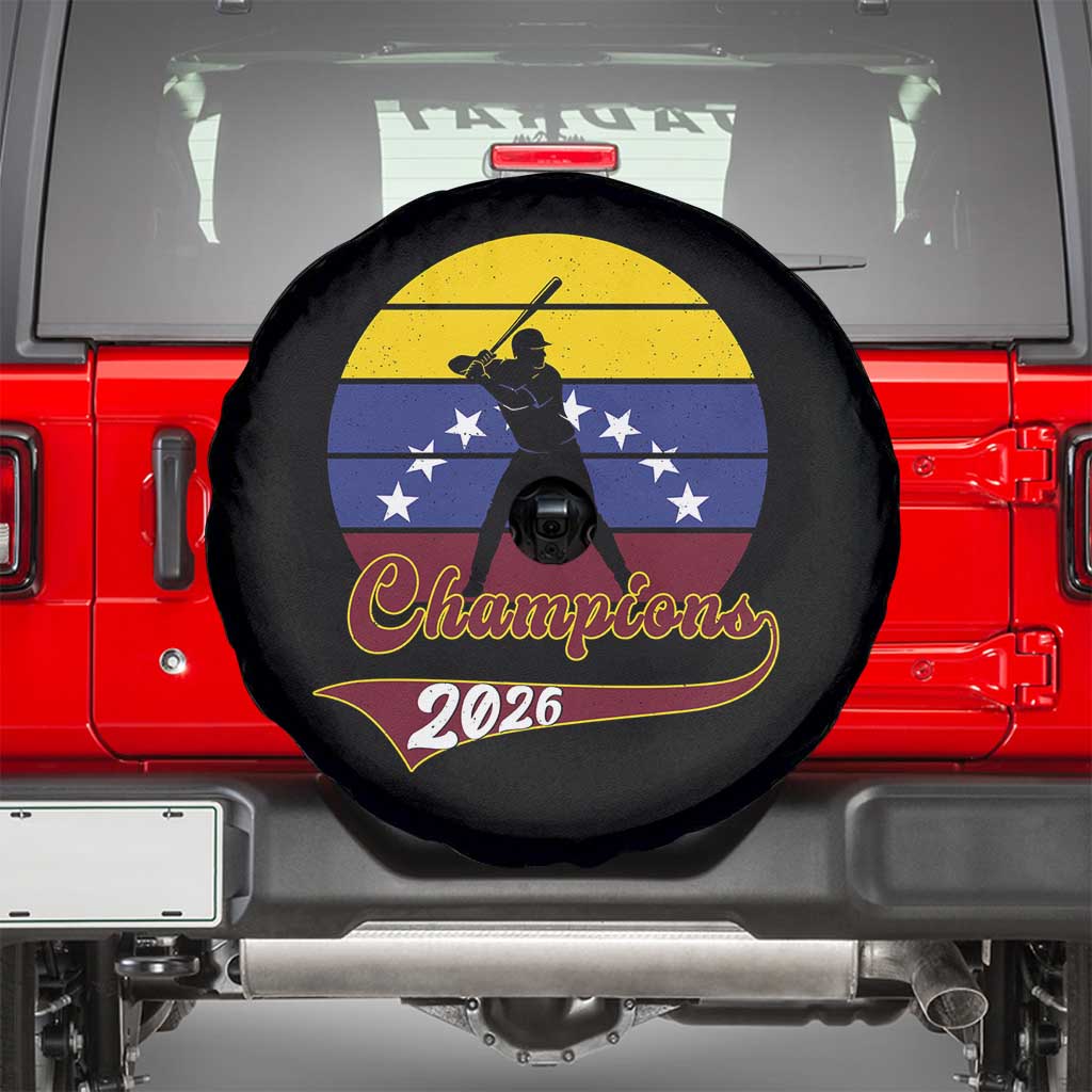 Vintage Venezuela 2026 Champions Spare Tire Cover Patriotic Baseball Pride Gift TS12 Black Print Your Wear
