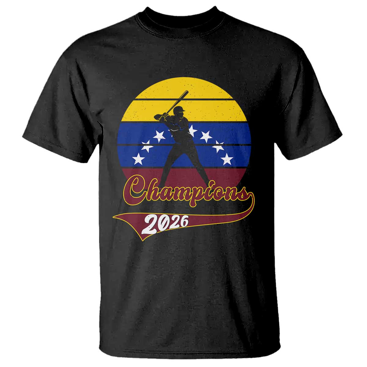 Vintage Venezuela 2026 Champions T Shirt Patriotic Baseball Pride Gift TS12 Black Print Your Wear