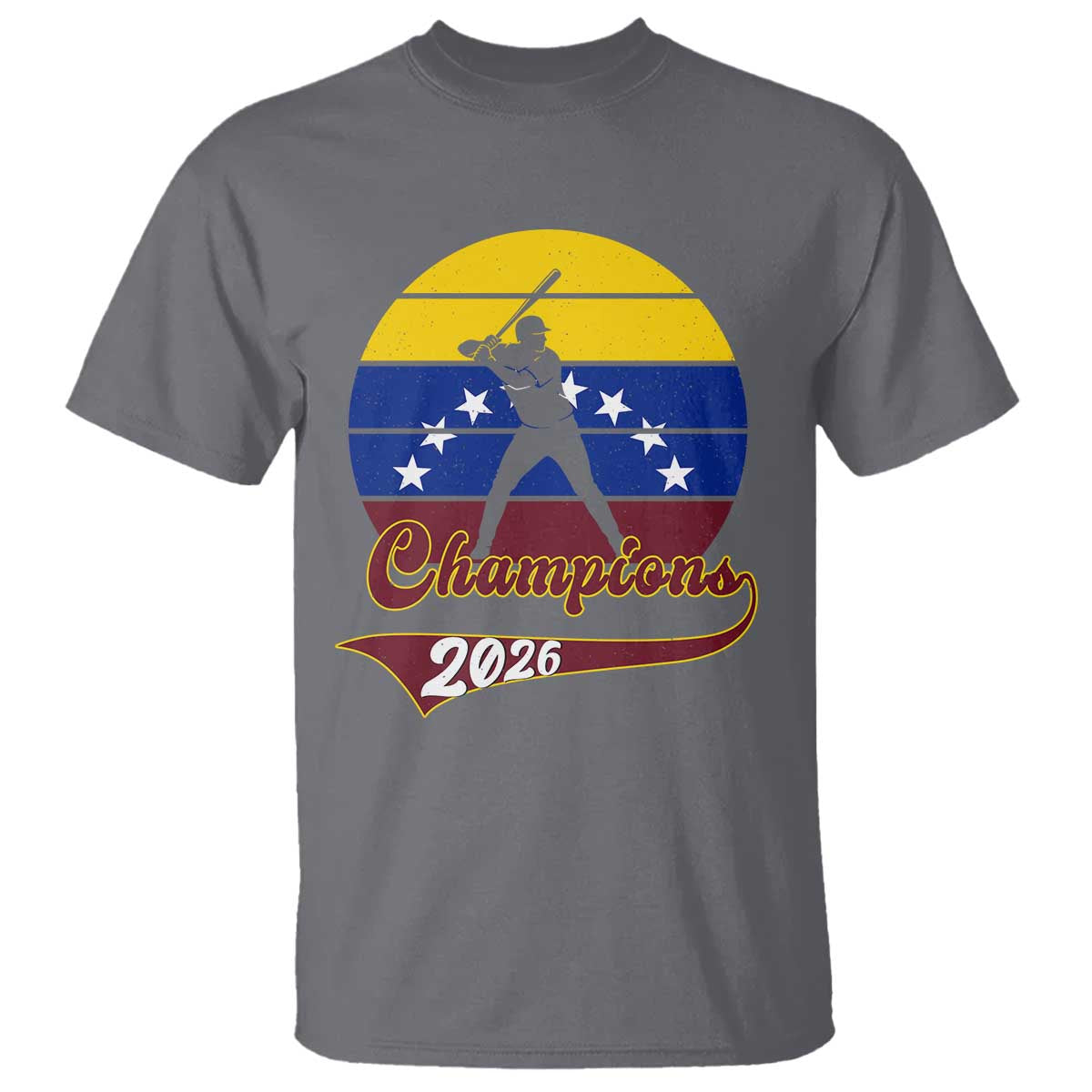 Vintage Venezuela 2026 Champions T Shirt Patriotic Baseball Pride Gift TS12 Charcoal Print Your Wear