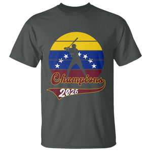 Vintage Venezuela 2026 Champions T Shirt Patriotic Baseball Pride Gift TS12 Dark Heather Print Your Wear