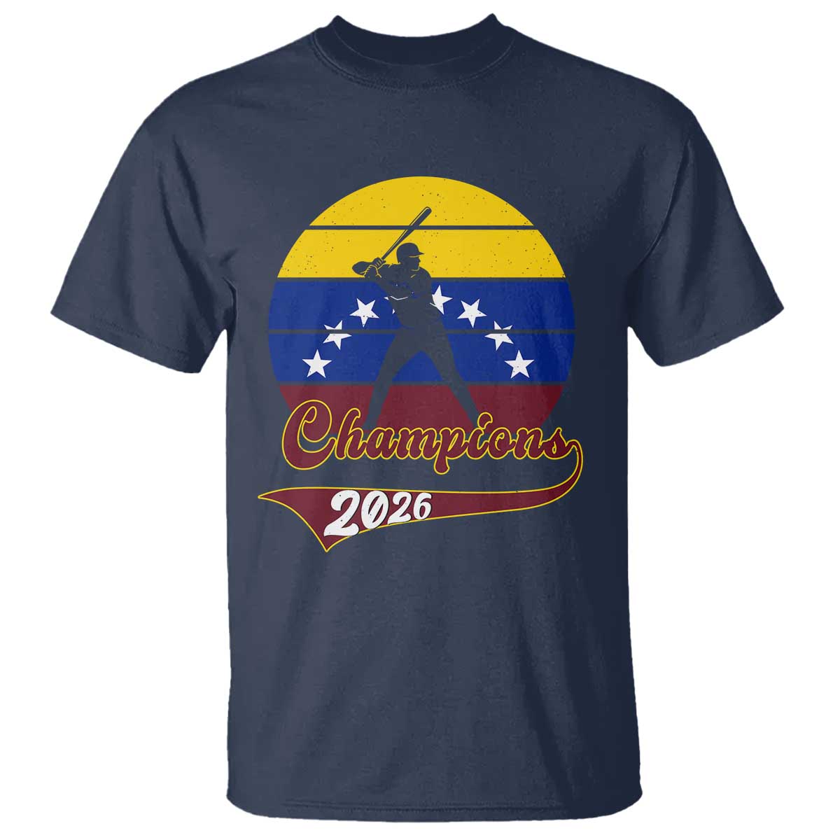 Vintage Venezuela 2026 Champions T Shirt Patriotic Baseball Pride Gift TS12 Navy Print Your Wear