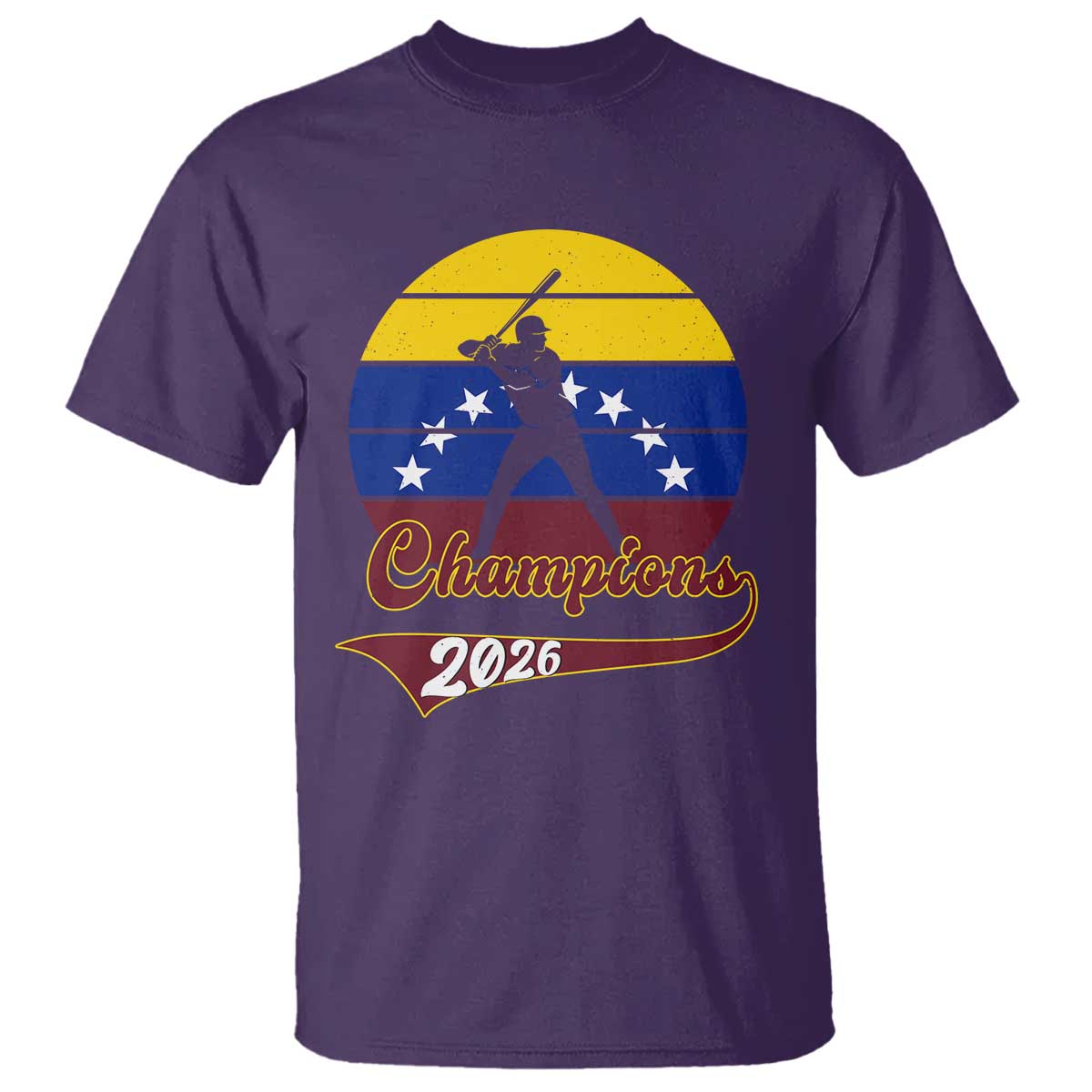 Vintage Venezuela 2026 Champions T Shirt Patriotic Baseball Pride Gift TS12 Purple Print Your Wear
