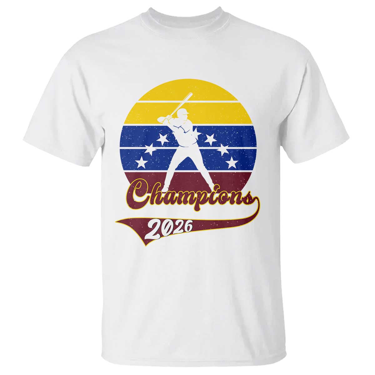 Vintage Venezuela 2026 Champions T Shirt Patriotic Baseball Pride Gift TS12 White Print Your Wear