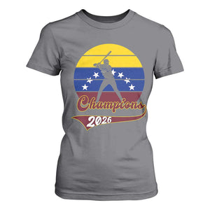 Vintage Venezuela 2026 Champions T Shirt For Women Patriotic Baseball Pride Gift TS12 Charcoal Print Your Wear