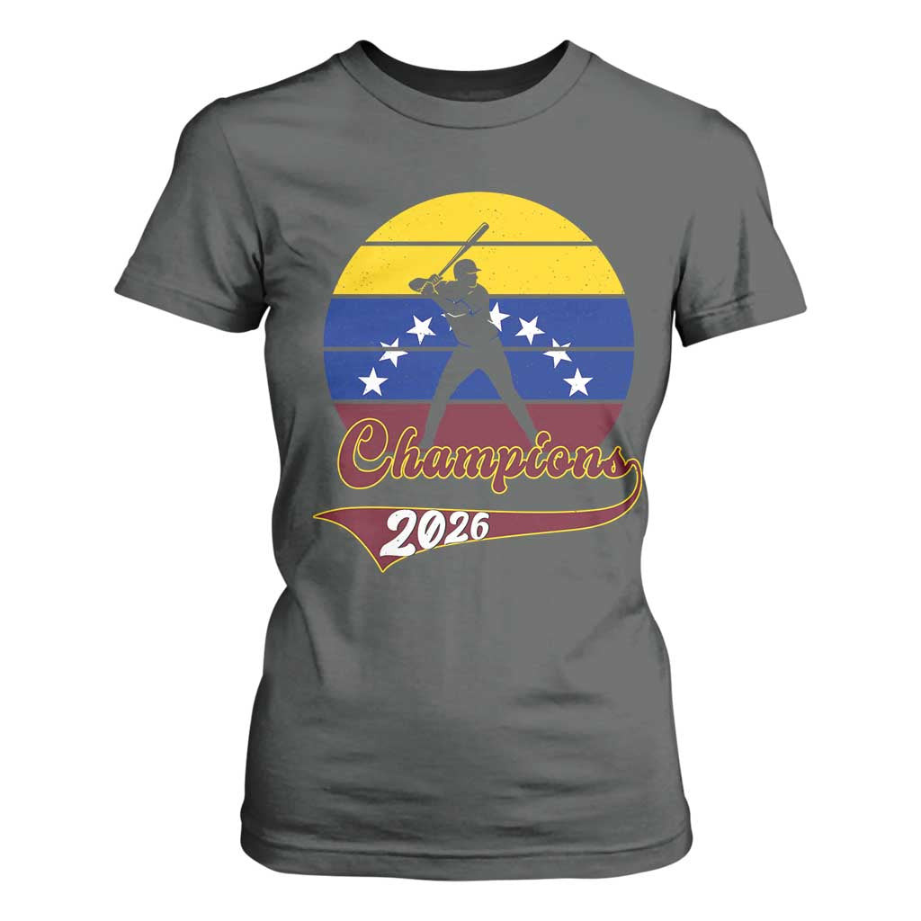 Vintage Venezuela 2026 Champions T Shirt For Women Patriotic Baseball Pride Gift TS12 Dark Heather Print Your Wear