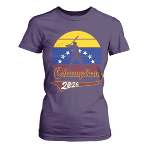 Vintage Venezuela 2026 Champions T Shirt For Women Patriotic Baseball Pride Gift TS12 Purple Print Your Wear