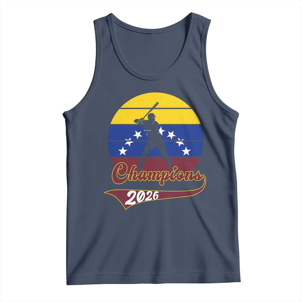 Vintage Venezuela 2026 Champions Tank Top Patriotic Baseball Pride Gift TS12 Navy Print Your Wear